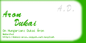 aron dukai business card